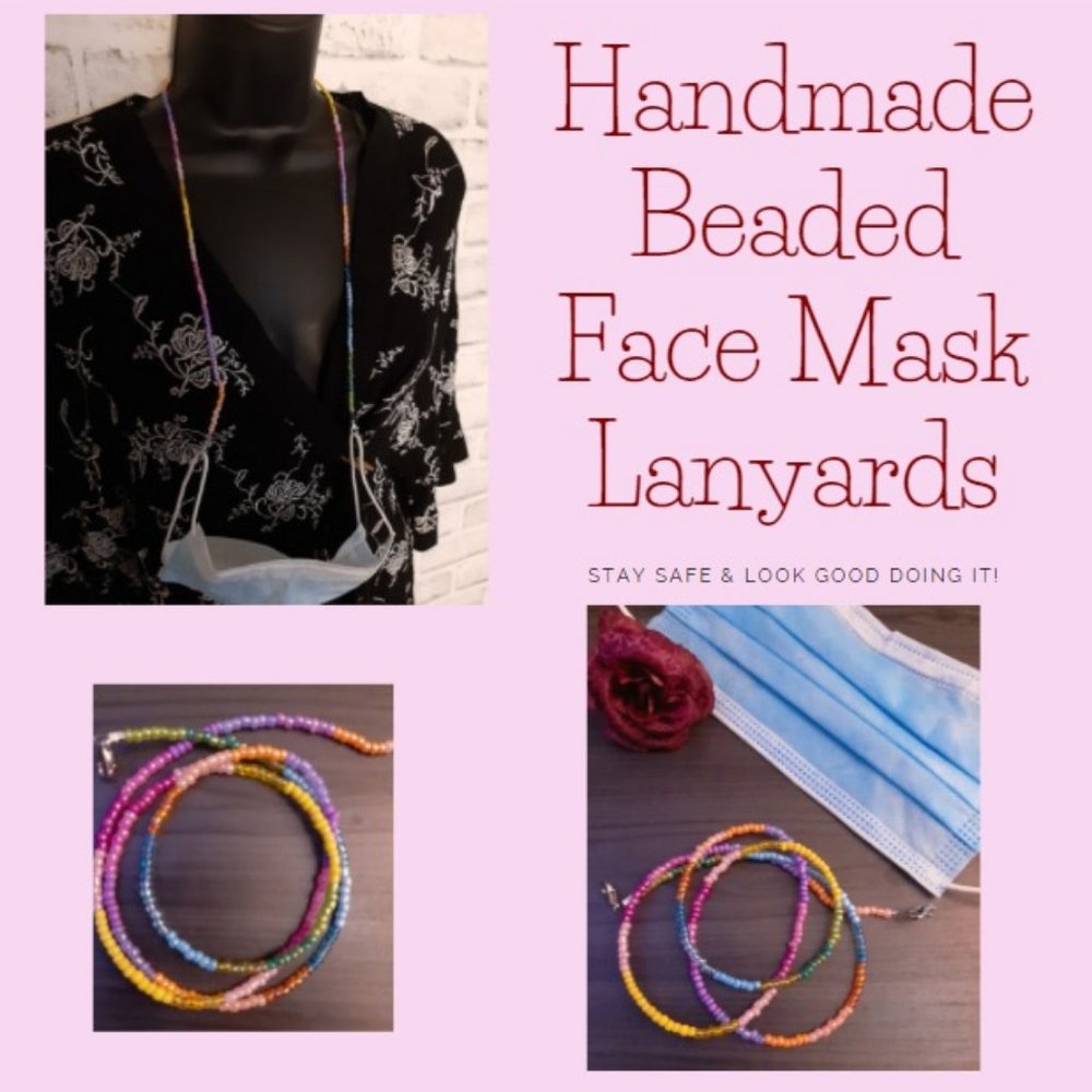 Handmade Beaded Face Mask Lanyards